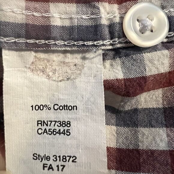 J. Crew Men’s Gingham Shirt Large Button Down - Picture 5 of 5